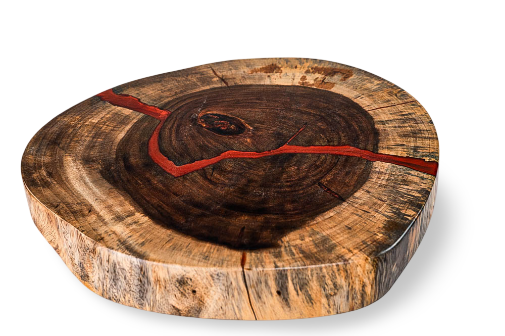 Custom Live Edge Dining Tables for Interior Design and Home Decor accented with rustic slab Coffee/End table furniture.