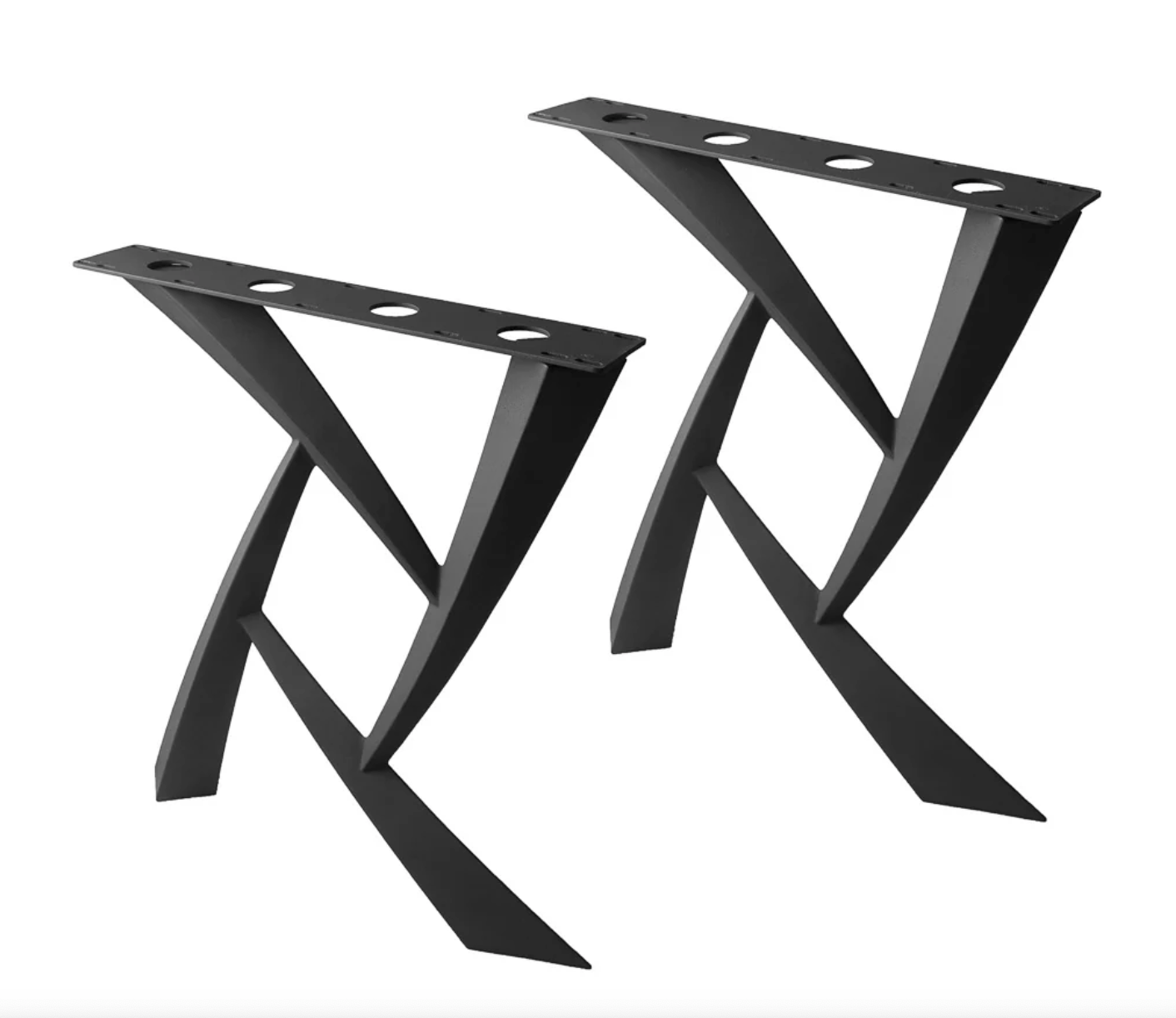 Drako Metal Table Leg 26" W x 28" H - Black