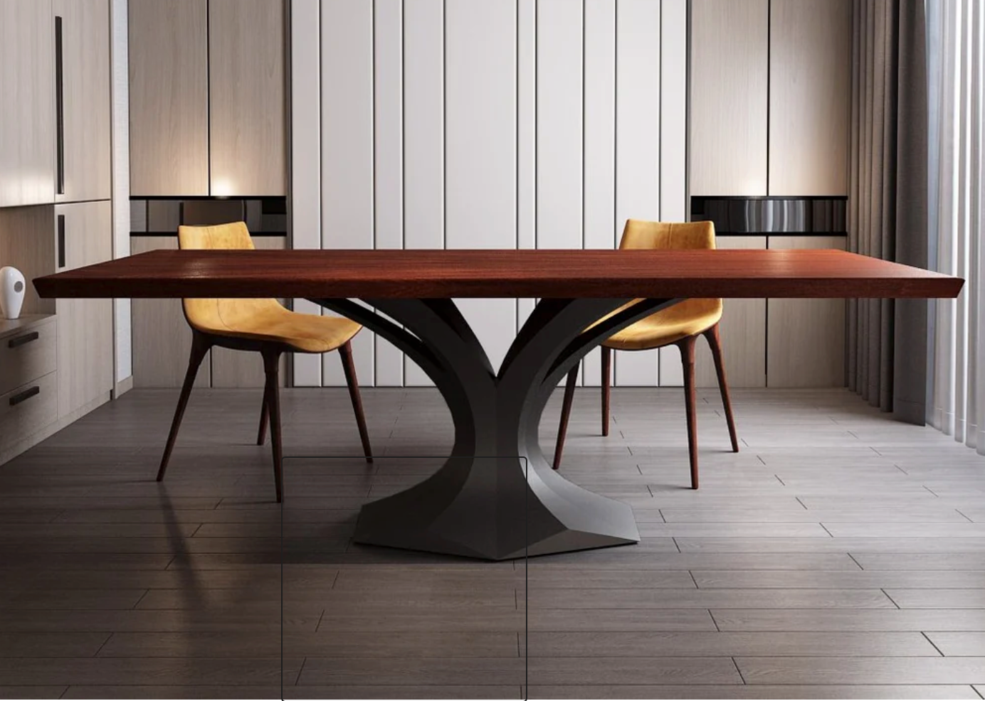 Custom Live Edge Dining Tables for Interior Design and Home Decor accented with rustic slab Coffee/End table furniture.