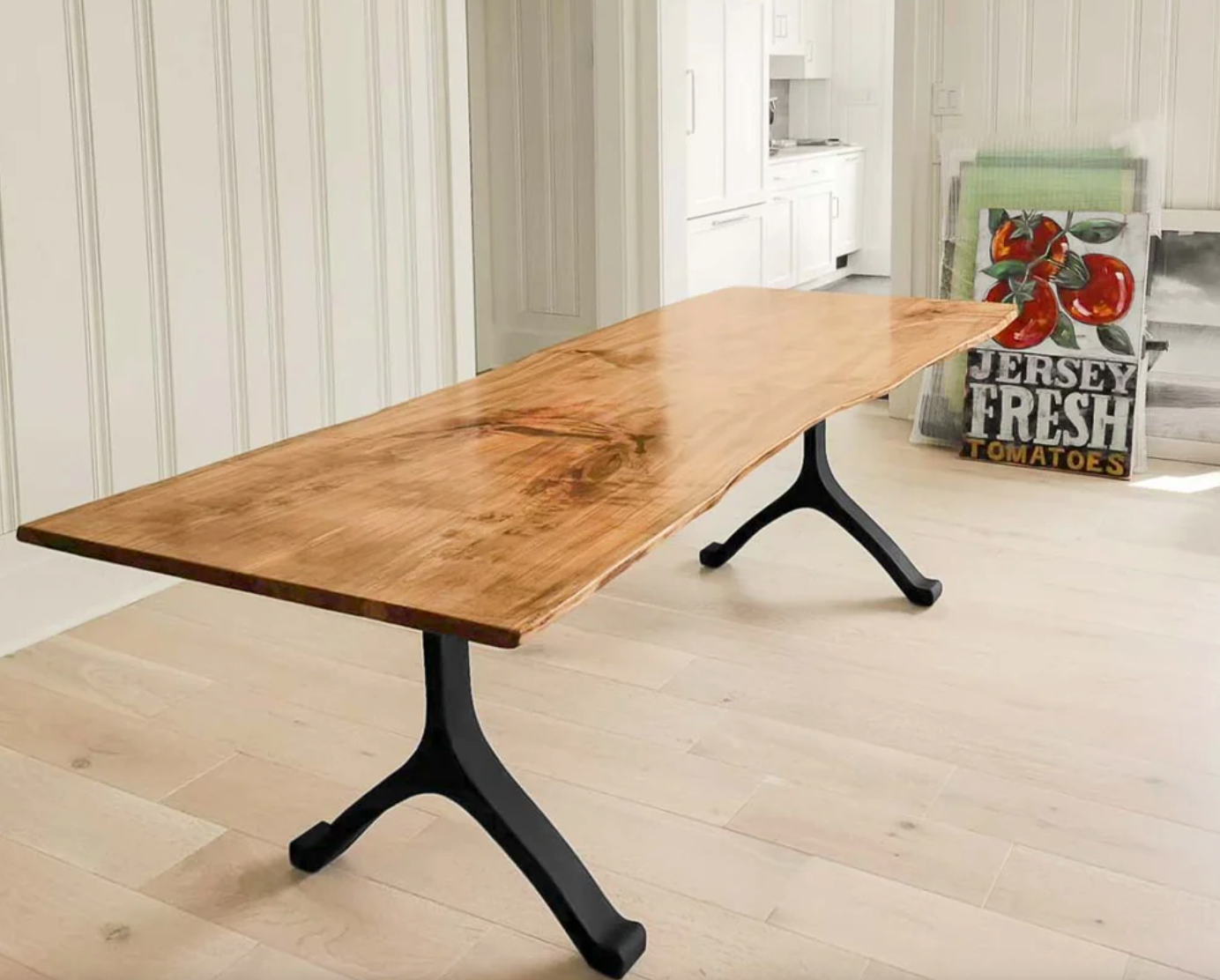 Custom Live Edge Dining Tables for Interior Design and Home Decor accented with rustic slab Coffee/End table furniture.