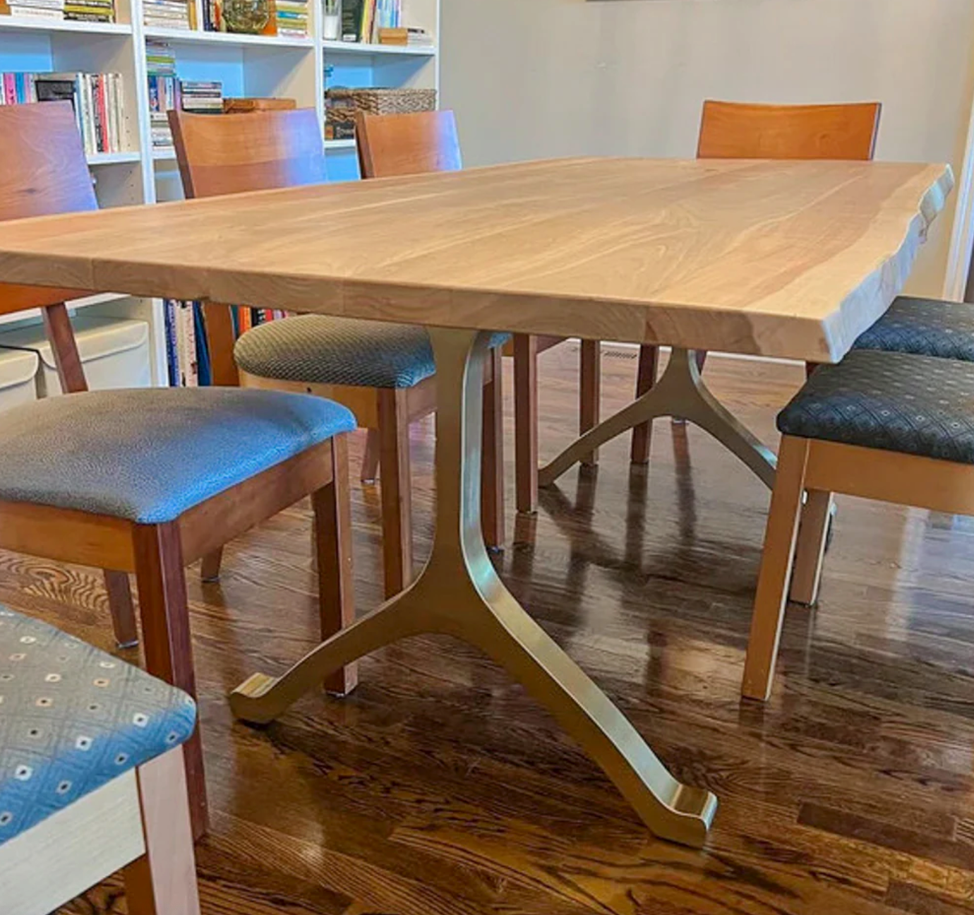 Custom Live Edge Dining Tables for Interior Design and Home Decor accented with rustic slab Coffee/End table furniture.