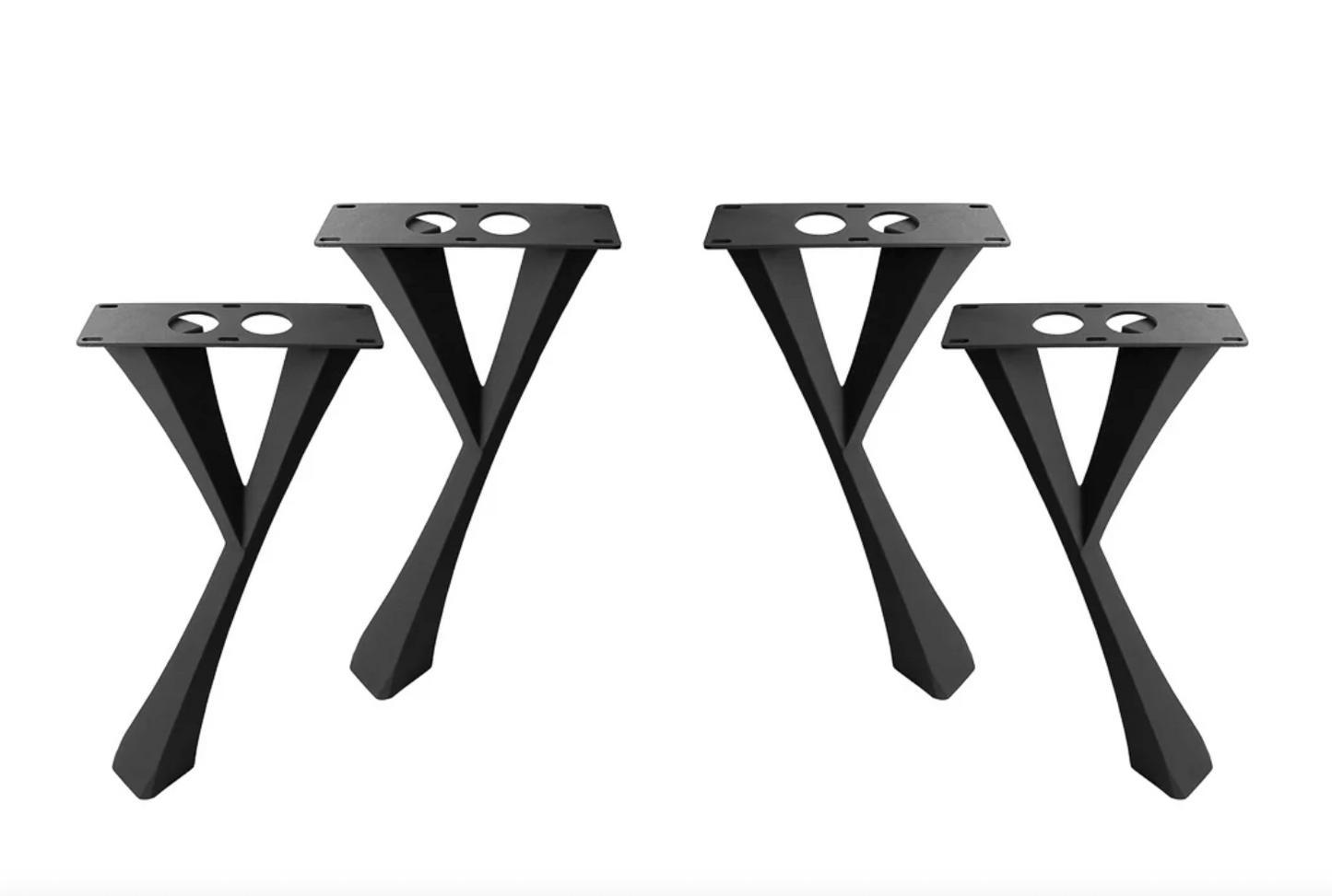 Yami Metal Table Legs 13" W x 28" H - Black