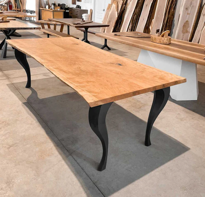 Custom Live Edge Dining Tables for Interior Design and Home Decor accented with rustic slab Coffee/End table furniture.