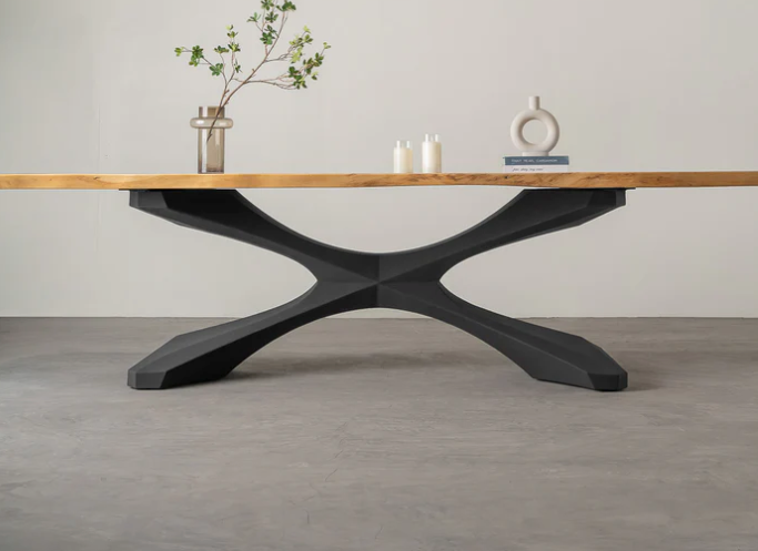 Custom Live Edge Dining Tables for Interior Design and Home Decor accented with rustic slab Coffee/End table furniture.