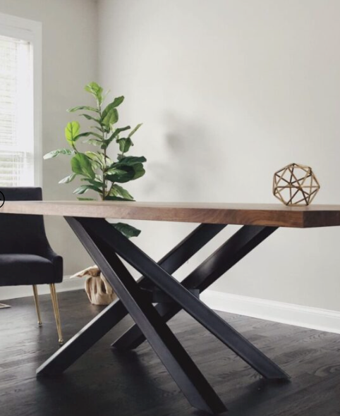 Custom Live Edge Dining Tables for Interior Design and Home Decor accented with rustic slab Coffee/End table furniture.