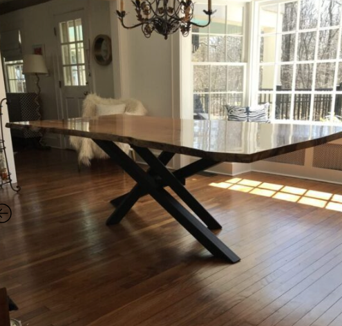 Custom Live Edge Dining Tables for Interior Design and Home Decor accented with rustic slab Coffee/End table furniture.