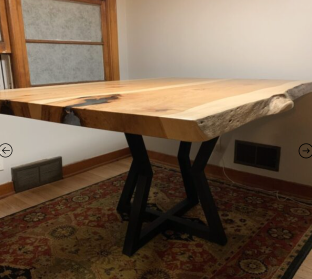Custom Live Edge Dining Tables for Interior Design and Home Decor accented with rustic slab Coffee/End table furniture.