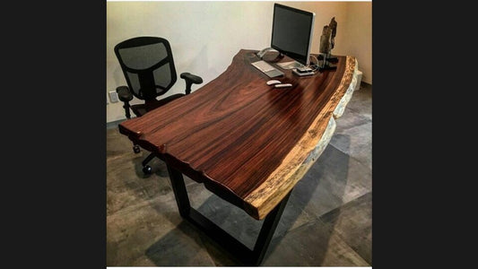 Custom Live Edge Dining Tables for Interior Design and Home Decor accented with rustic slab Coffee/End table furniture.