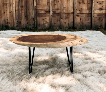 Custom Live Edge Dining Tables for Interior Design and Home Decor accented with rustic slab Coffee/End table furniture.