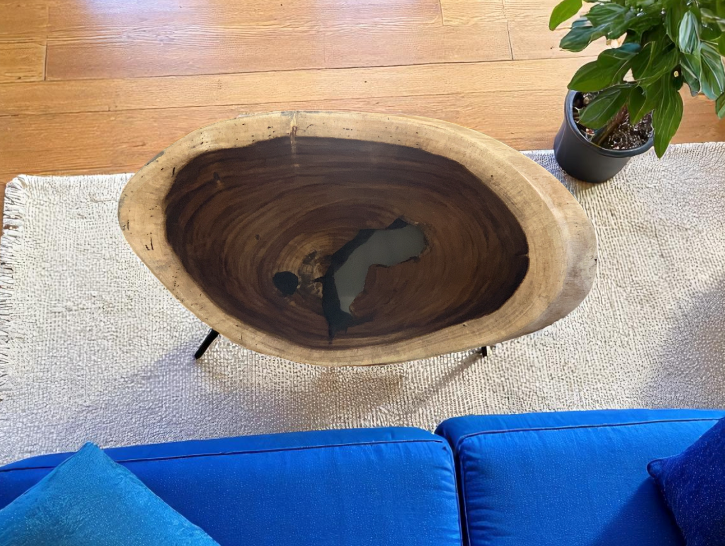Custom Live Edge Dining Tables for Interior Design and Home Decor accented with rustic slab Coffee/End table furniture.