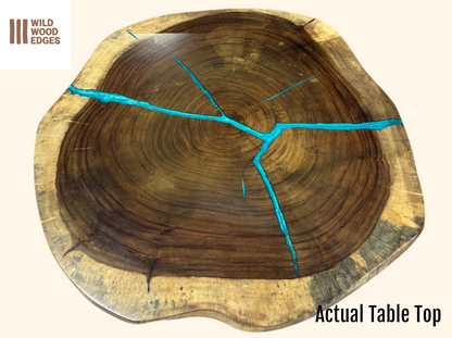 Custom Live Edge Dining Tables for Interior Design and Home Decor accented with rustic slab Coffee/End table furniture.