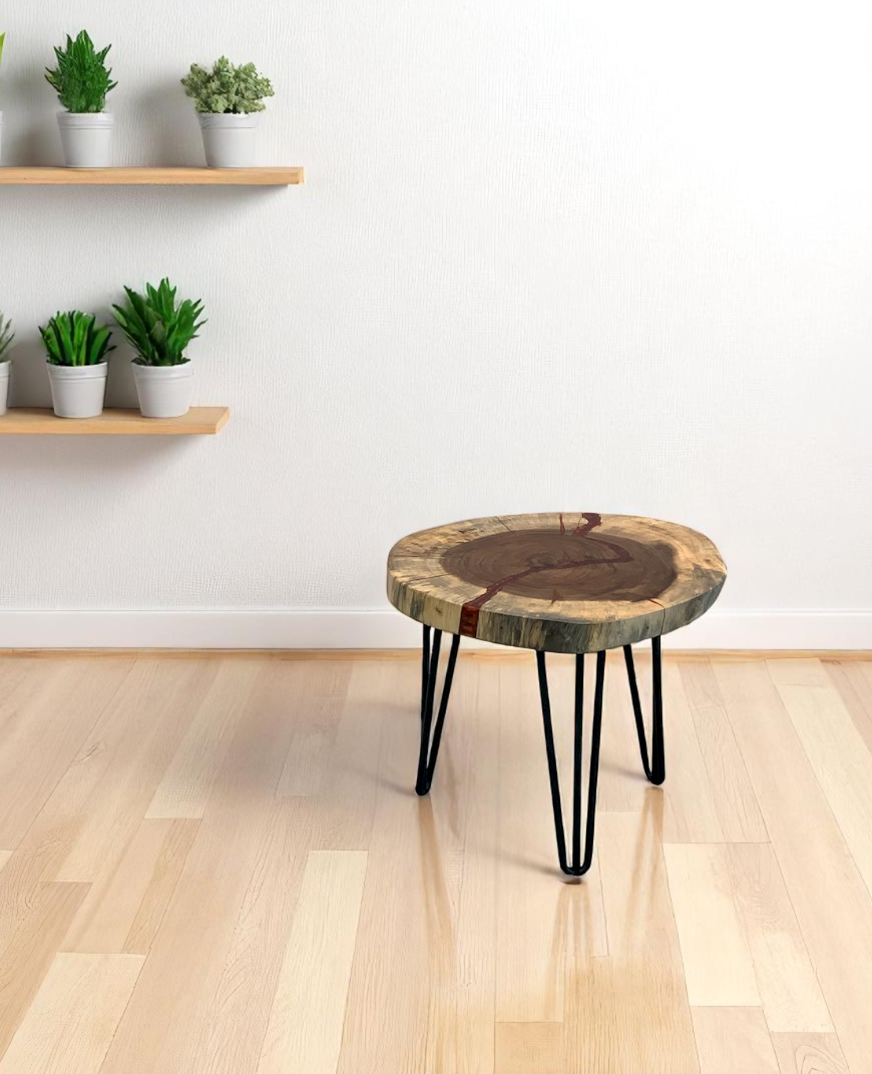 Custom Live Edge Dining Tables for Interior Design and Home Decor accented with rustic slab Coffee/End table furniture.