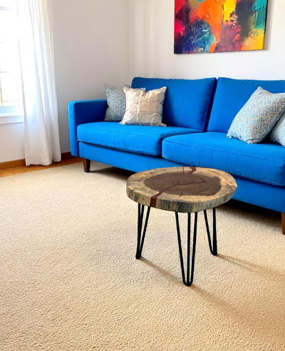 Custom Live Edge Dining Tables for Interior Design and Home Decor accented with rustic slab Coffee/End table furniture.