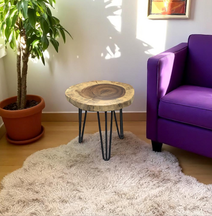 Custom Live Edge Dining Tables for Interior Design and Home Decor accented with rustic slab Coffee/End table furniture.
