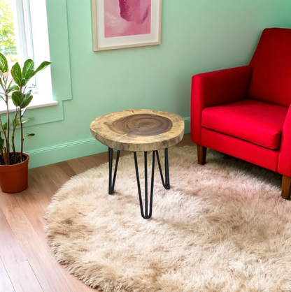 Custom Live Edge Dining Tables for Interior Design and Home Decor accented with rustic slab Coffee/End table furniture.