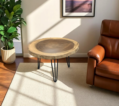 Custom Live Edge Dining Tables for Interior Design and Home Decor accented with rustic slab Coffee/End table furniture.
