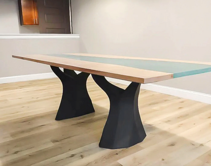 Custom Live Edge Dining Tables for Interior Design and Home Decor accented with rustic slab Coffee/End table furniture.