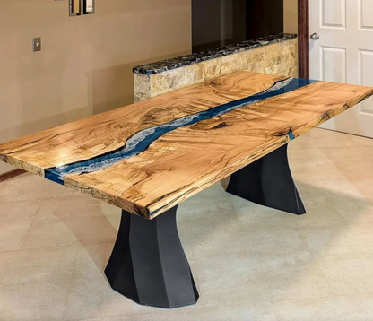 Custom Live Edge Dining Tables for Interior Design and Home Decor accented with rustic slab Coffee/End table furniture.