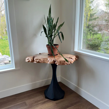 Custom Live Edge Dining Tables for Interior Design and Home Decor accented with rustic slab Coffee/End table furniture.