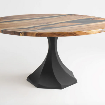 Custom Live Edge Dining Tables for Interior Design and Home Decor accented with rustic slab Coffee/End table furniture.