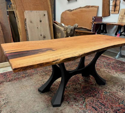Custom Live Edge Dining Tables for Interior Design and Home Decor accented with rustic slab Coffee/End table furniture.