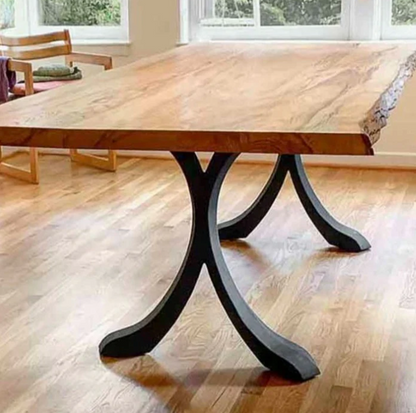 Custom Live Edge Dining Tables for Interior Design and Home Decor accented with rustic slab Coffee/End table furniture.