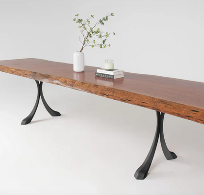 Custom Live Edge Dining Tables for Interior Design and Home Decor accented with rustic slab Coffee/End table furniture.
