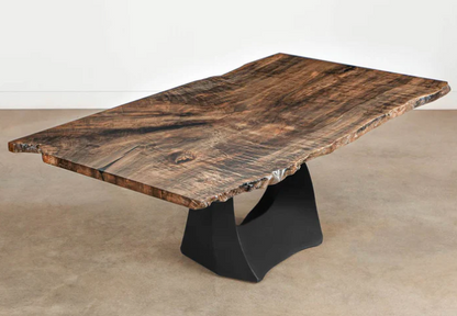 Custom Live Edge Dining Tables for Interior Design and Home Decor accented with rustic slab Coffee/End table furniture.