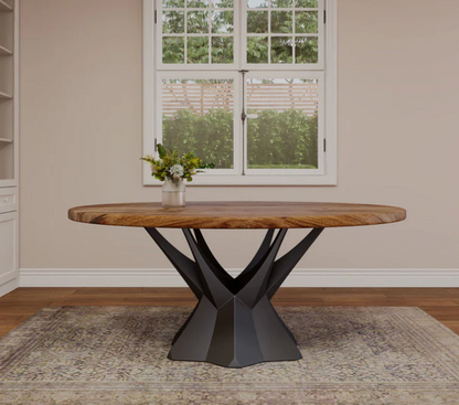Custom Live Edge Dining Tables for Interior Design and Home Decor accented with rustic slab Coffee/End table furniture.