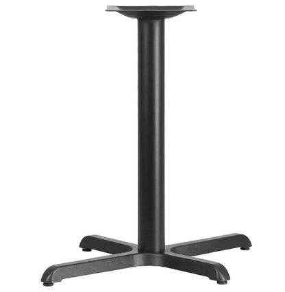 X-Base Round Metal Table 24"x30"Base x 28" H - Black