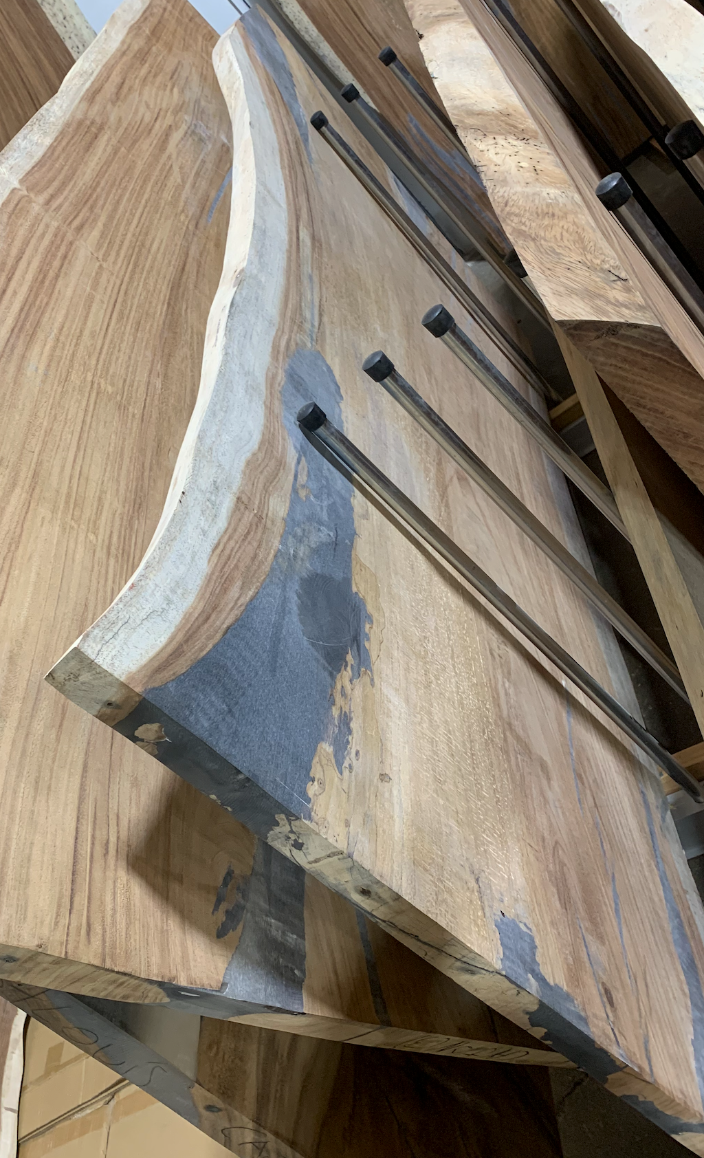 Custom Live Edge Dining Tables for Interior Design and Home Decor accented with rustic slab Coffee/End table furniture.