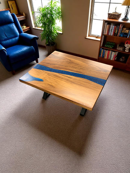 Custom Live Edge Dining Tables for Interior Design and Home Decor accented with rustic slab Coffee/End table furniture.