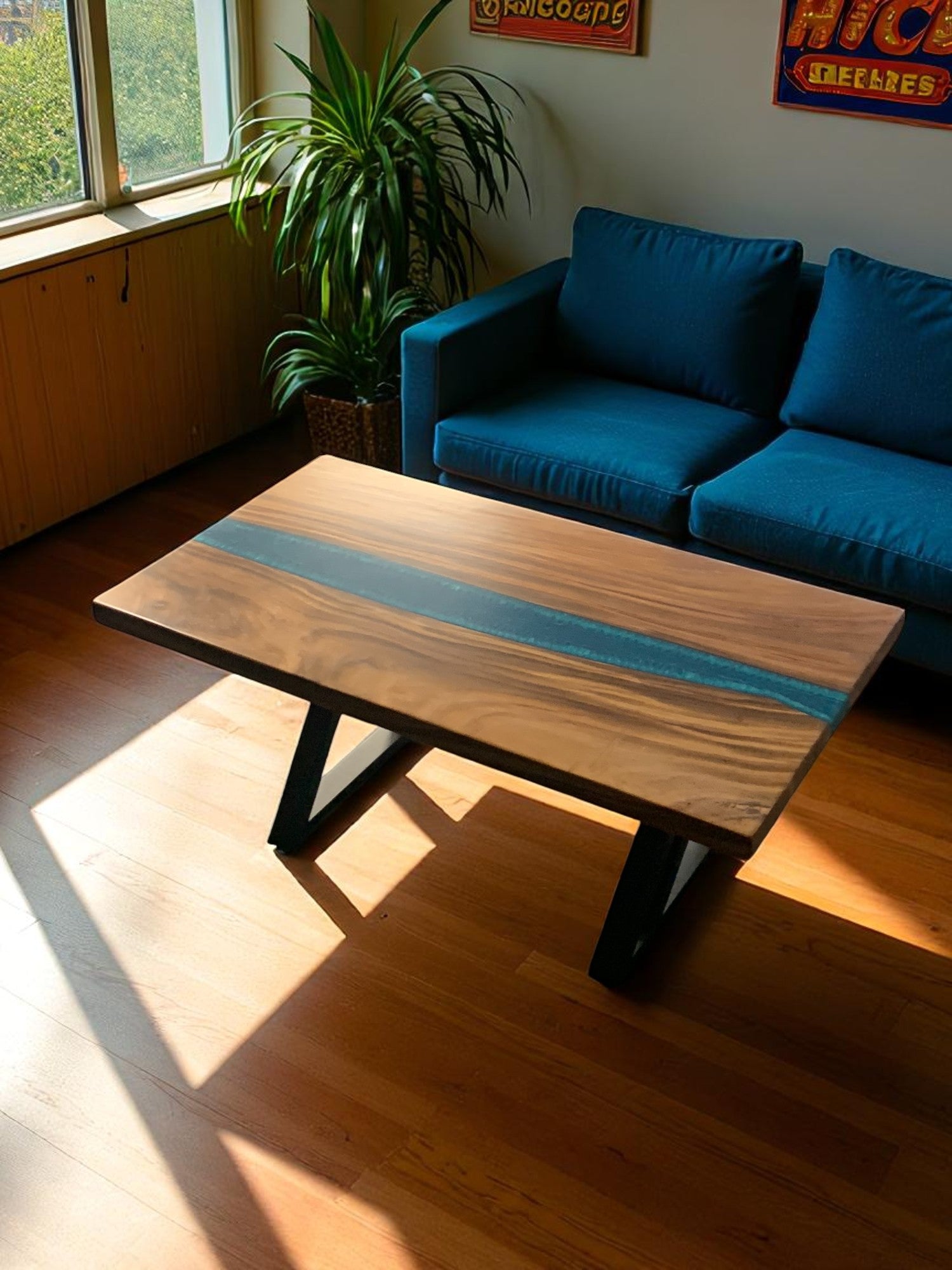 Custom Live Edge Dining Tables for Interior Design and Home Decor accented with rustic slab Coffee/End table furniture.