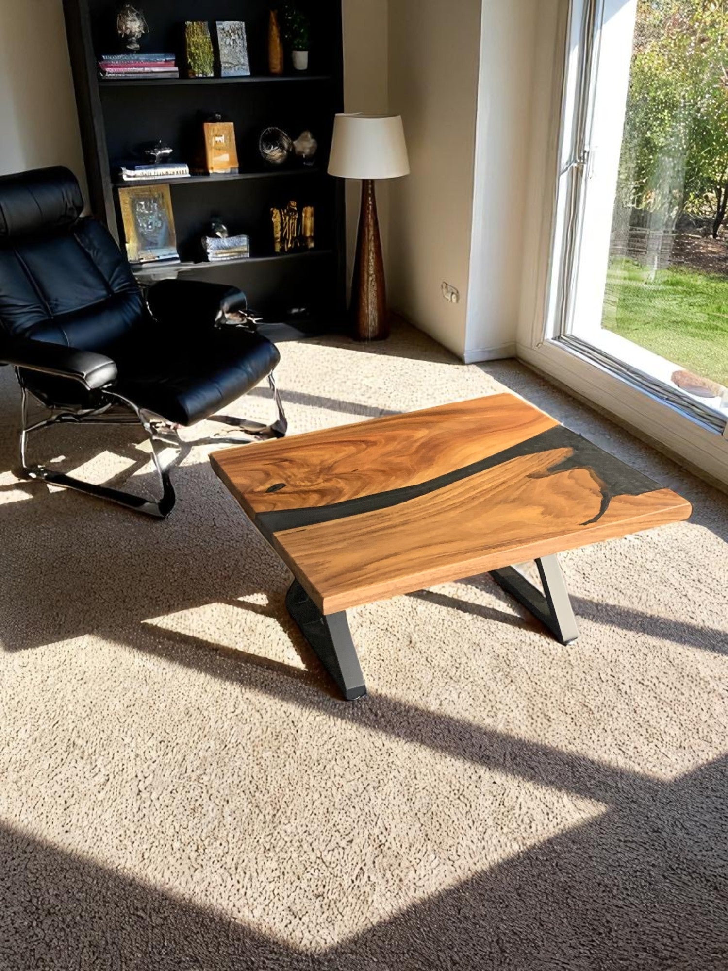 Custom Live Edge Dining Tables for Interior Design and Home Decor accented with rustic slab Coffee/End table furniture.