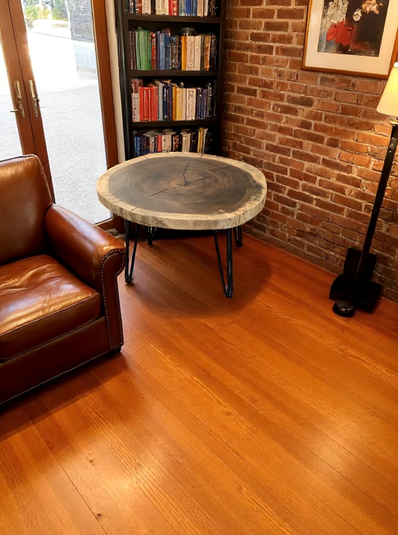 Custom Live Edge Dining Tables for Interior Design and Home Decor accented with rustic slab Coffee/End table furniture.