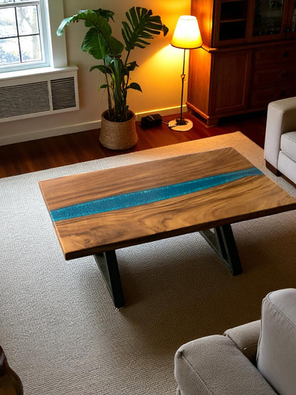 Custom Live Edge Dining Tables for Interior Design and Home Decor accented with rustic slab Coffee/End table furniture.
