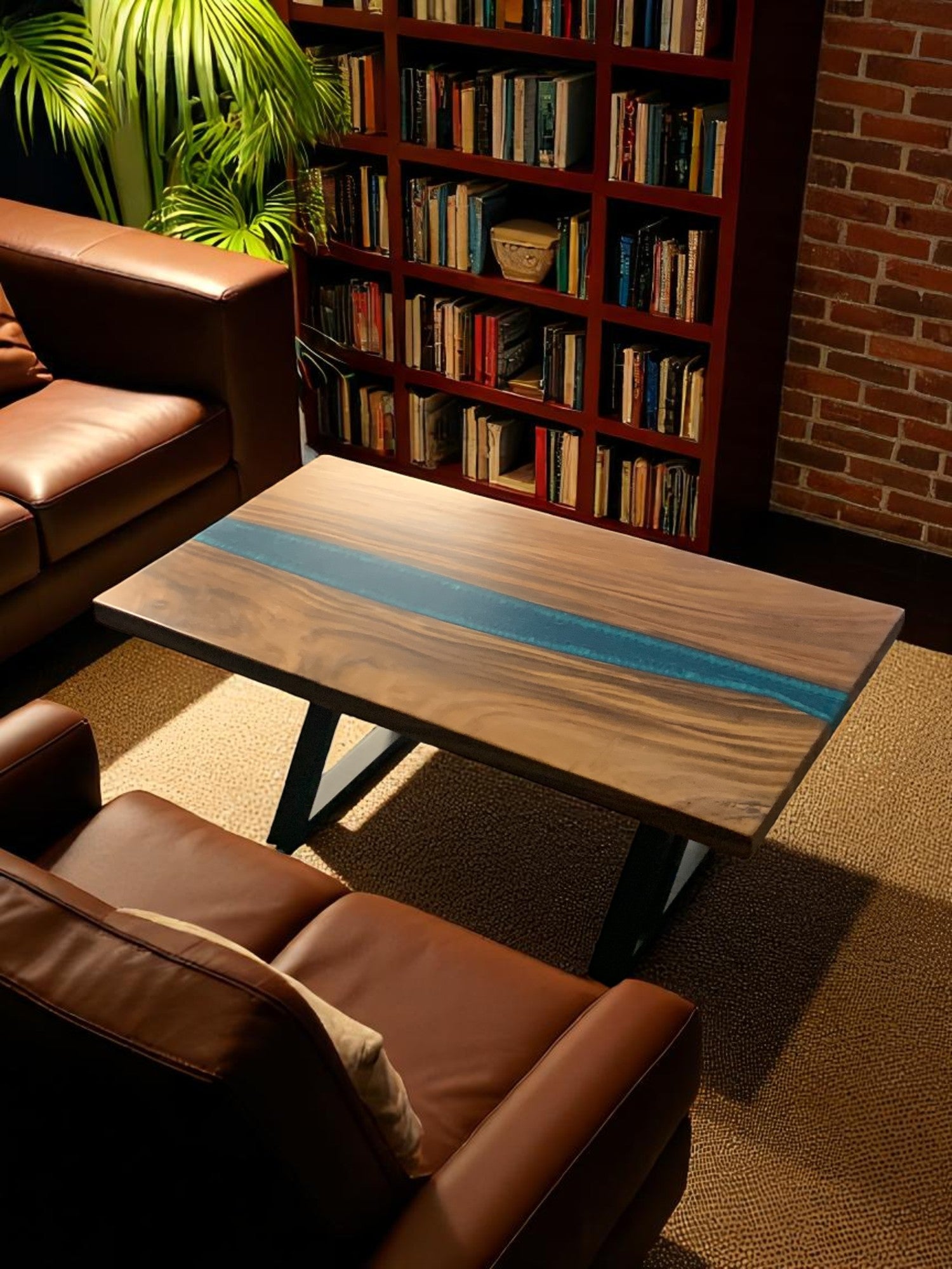 Custom Live Edge Dining Tables for Interior Design and Home Decor accented with rustic slab Coffee/End table furniture.