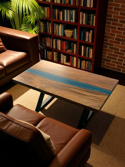 Custom Live Edge Dining Tables for Interior Design and Home Decor accented with rustic slab Coffee/End table furniture.