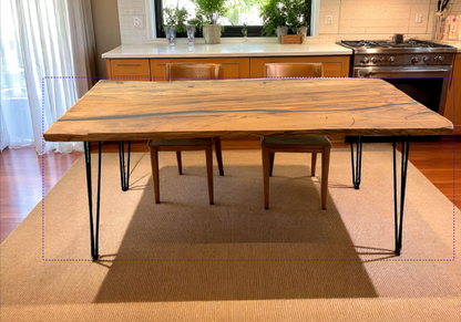 Custom Live Edge Dining Tables for Interior Design and Home Decor accented with rustic slab Coffee/End table furniture.