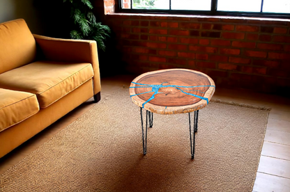 Custom Live Edge Dining Tables for Interior Design and Home Decor accented with rustic slab Coffee/End table furniture.